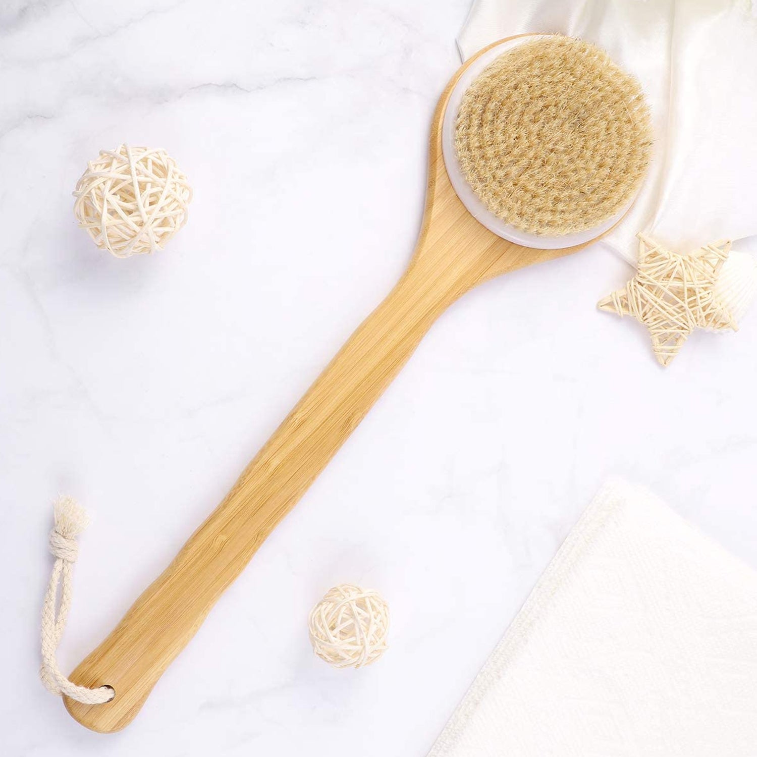 6700 Body Brush Dry Brushing Back Scrubber Shower Bath Brush Bamboo Long Handle Natural Bristles exfoliating Massage Improve Blood Circulation Cellulite DeoDap 6700 Body Brush Dry Brushing Back Scrubber Shower Bath Brush Bamboo Long Handle Natural Bristles exfoliating Massage Improve Blood Circulation Cellulite DeoDap